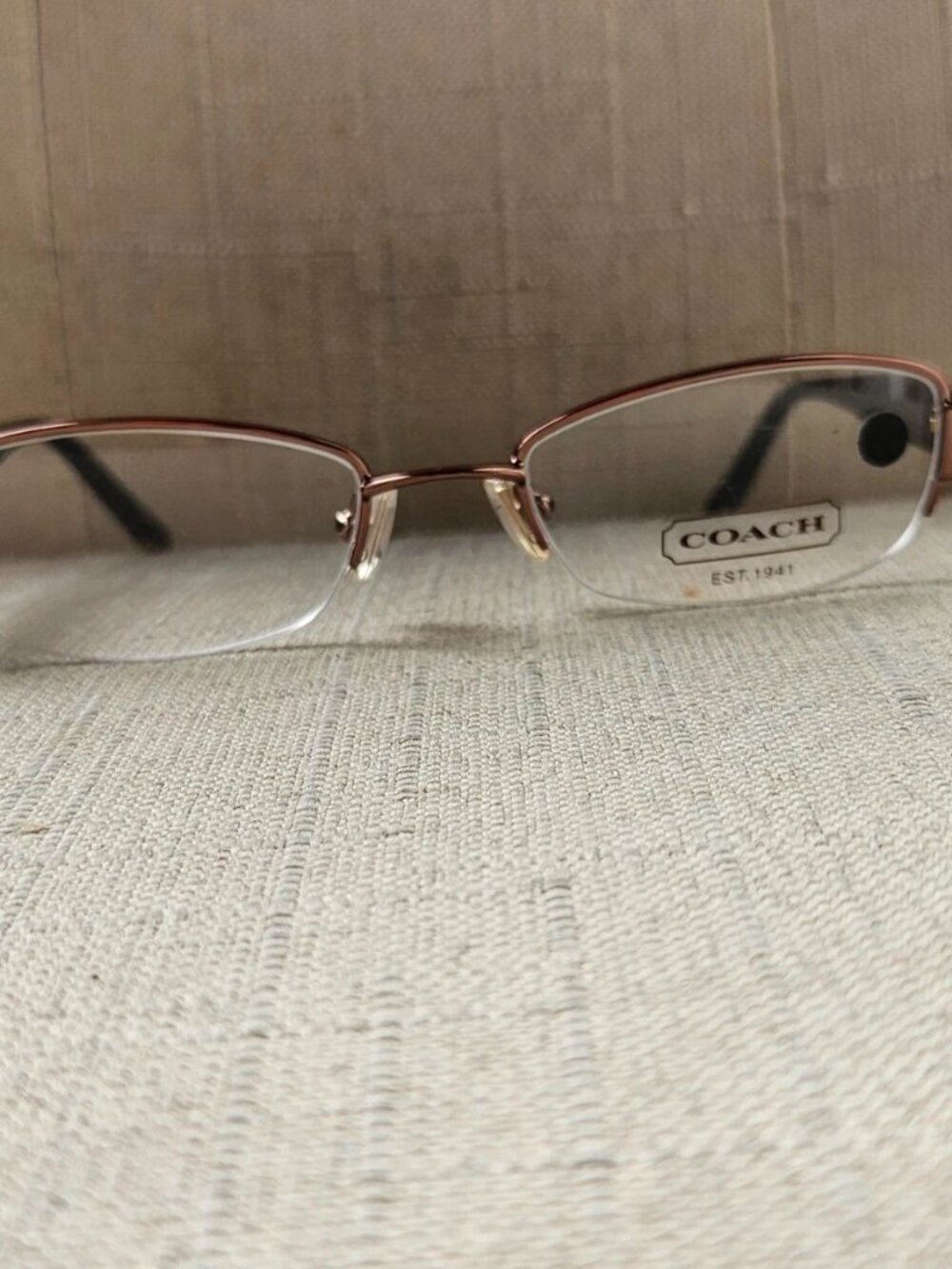 New Coach Women Glasses Frame Eyewear LAVERNE 247 TAN Half Rim Eyeglasses - Picture 2 of 13